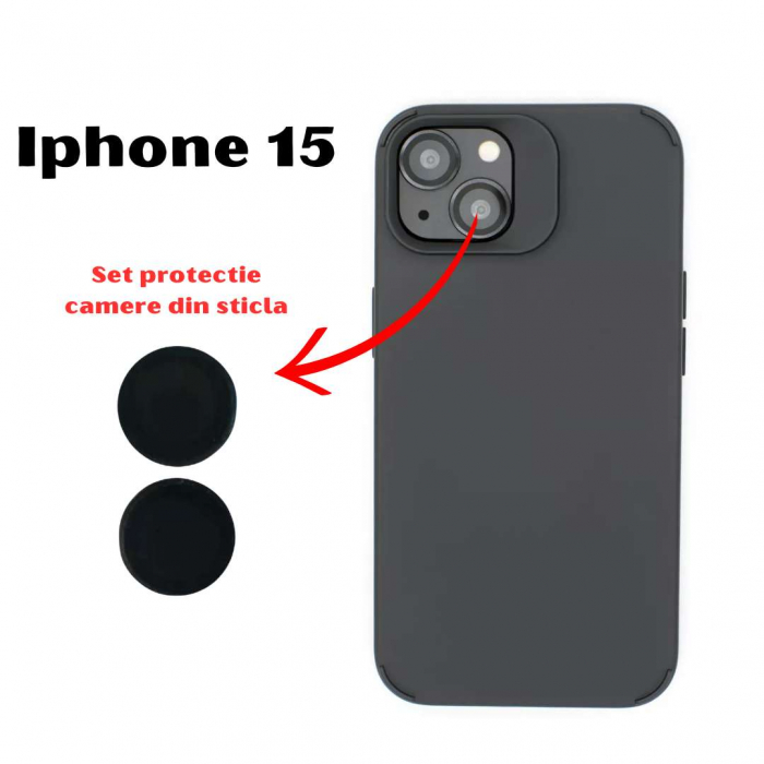 Husa iPhone 15 - Silicon Catifelat cu Protecții Camere [2]