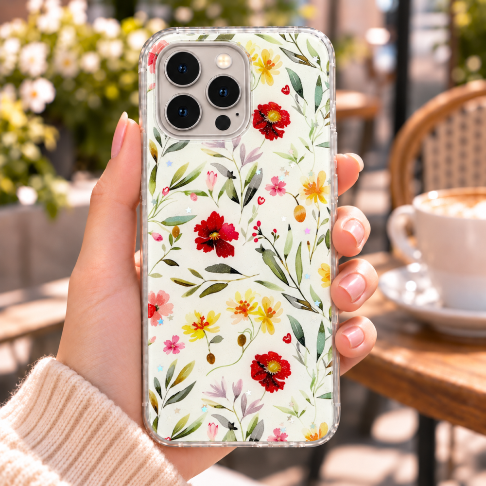 Husa pentru iPhone 15 Pro cu imprimeu floral, rezistenta la socuri si lovituri - ZetGSM [5]