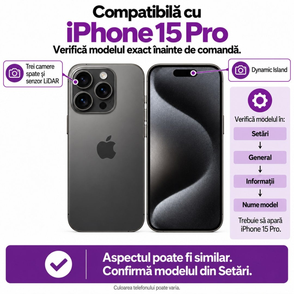 Husa pentru iPhone 15 Pro cu imprimeu floral, rezistenta la socuri si lovituri - ZetGSM [2]