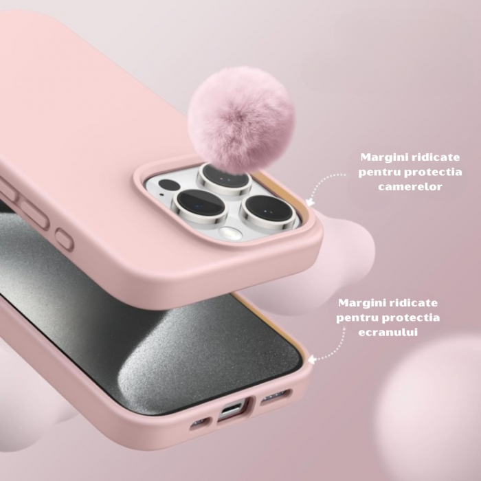 Husa iPhone 15 Pro - Silicon și Microfibra [2]