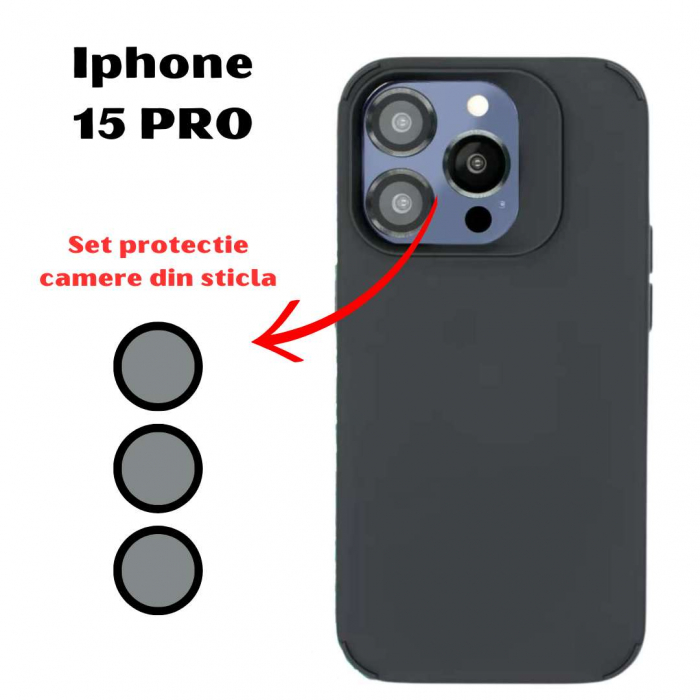 Husa iPhone 15 Pro - Silicon Catifelat cu Protecții Camere [2]