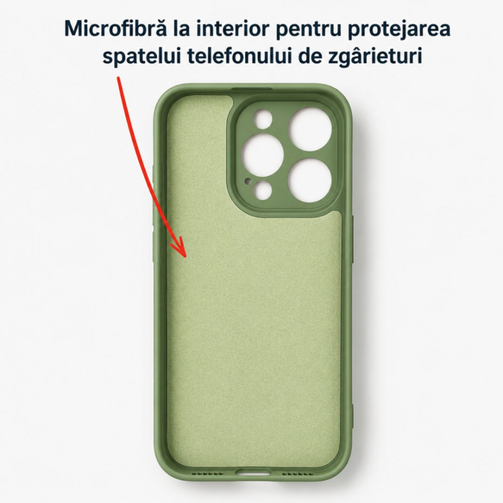 Husa pentru Iphone 15 Pro din silicon, cu inel de prindere, protectie la camere si interior cu microfibra [4]