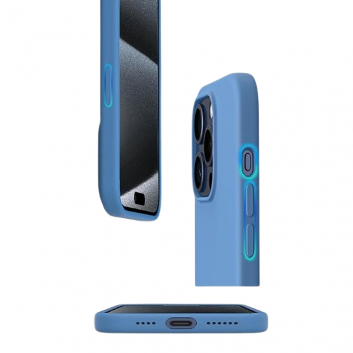 Husa iPhone 15 Pro Max - Silicon și Microfibra [3]