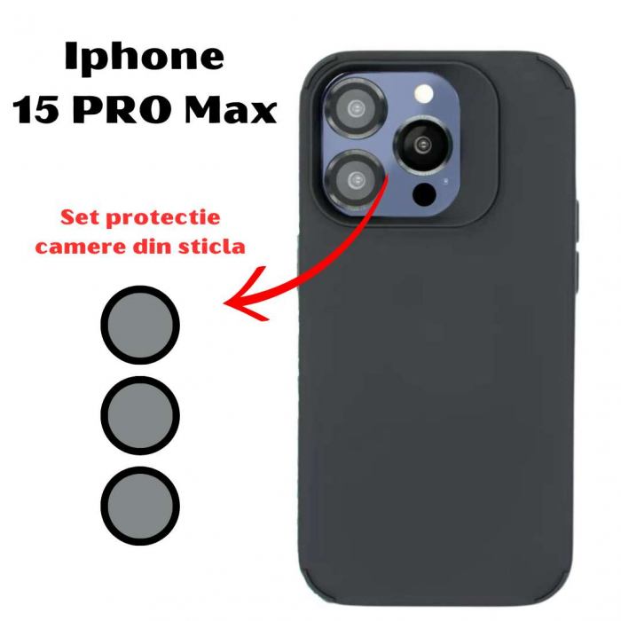 Husa iPhone 15 Pro Max - Silicon Catifelat cu Protecții Camere [2]
