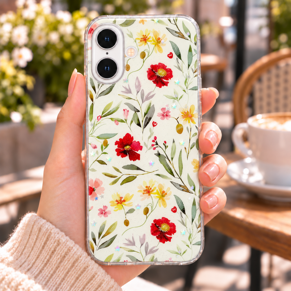 Husa pentru iPhone 16 cu imprimeu floral, rezistenta la socuri si lovituri - ZetGSM [5]