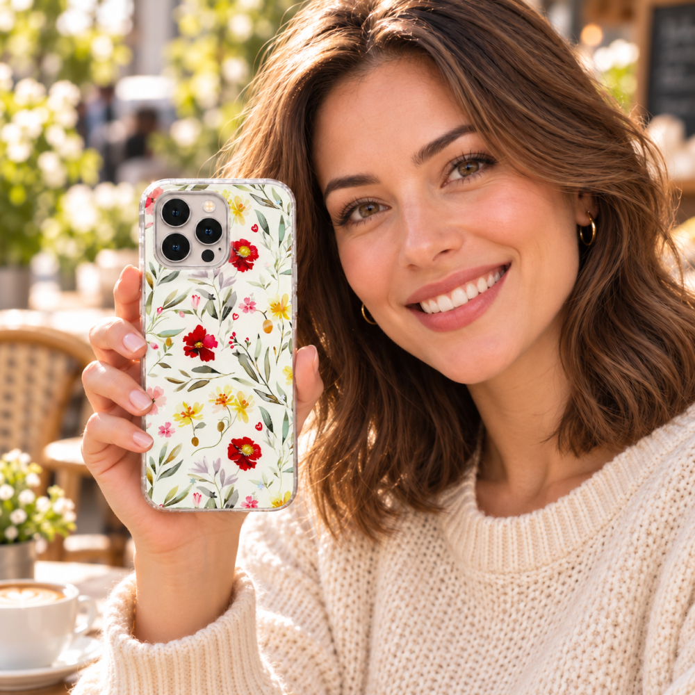 Husa pentru iPhone 16 Pro cu imprimeu floral, rezistenta la socuri si lovituri - ZetGSM [8]