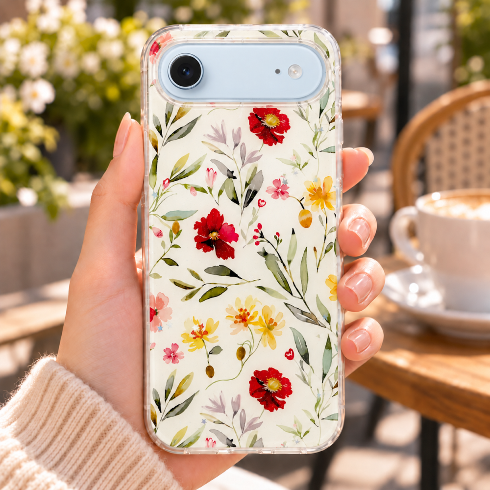 Husa pentru iPhone 17 Air cu imprimeu floral, rezistenta la socuri si lovituri - ZetGSM [5]