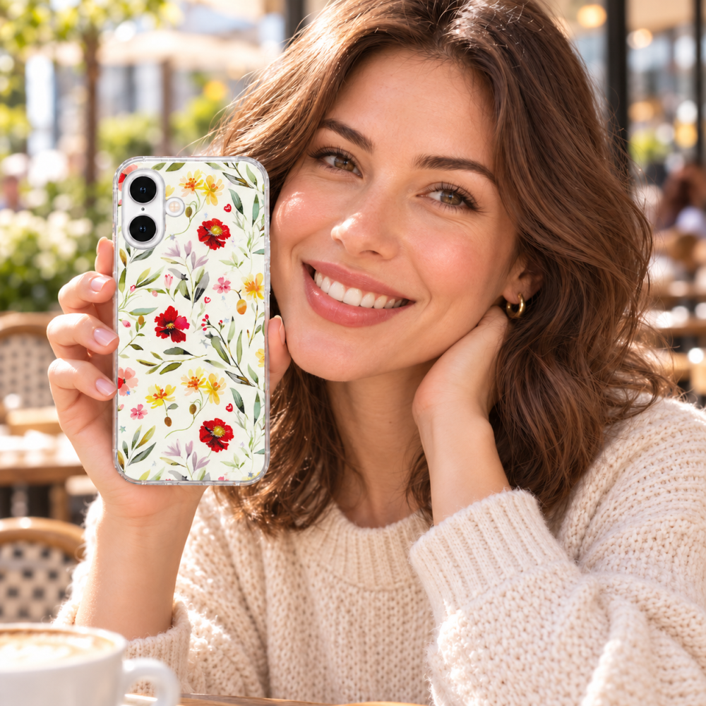 Husa pentru iPhone 17 cu imprimeu floral, rezistenta la socuri si lovituri - ZetGSM [8]