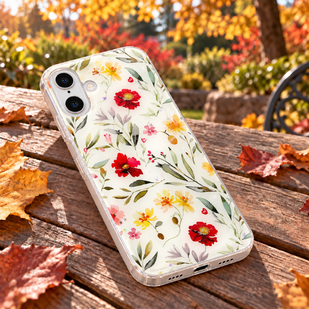 Husa pentru iPhone 17 cu imprimeu floral, rezistenta la socuri si lovituri - ZetGSM [7]