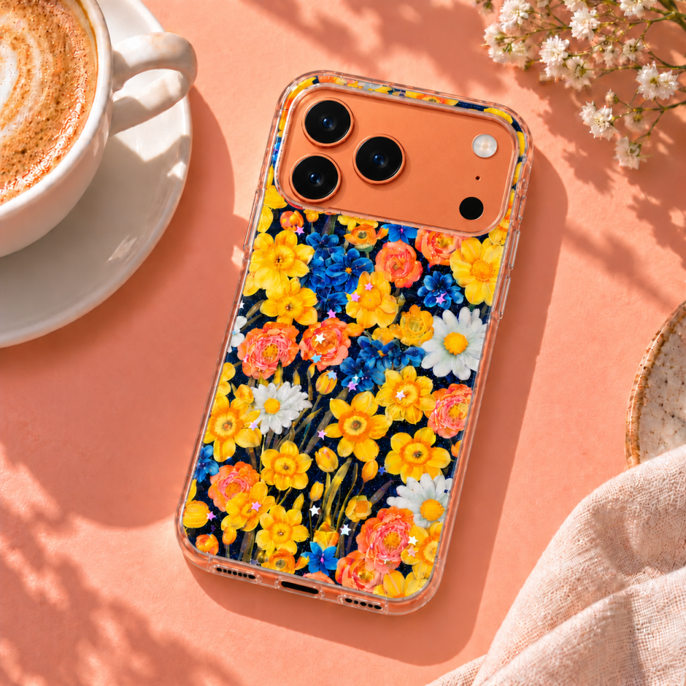 Husa pentru iPhone 17 Pro Max cu imprimeu floral, rezistenta la socuri si lovituri - ZetGSM [6]
