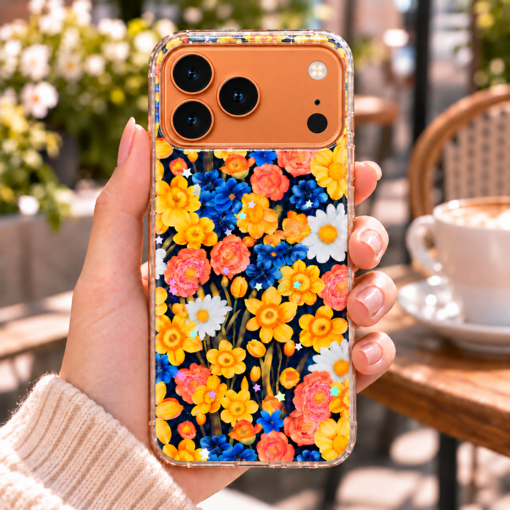 Husa pentru iPhone 17 Pro Max cu imprimeu floral, rezistenta la socuri si lovituri - ZetGSM [5]