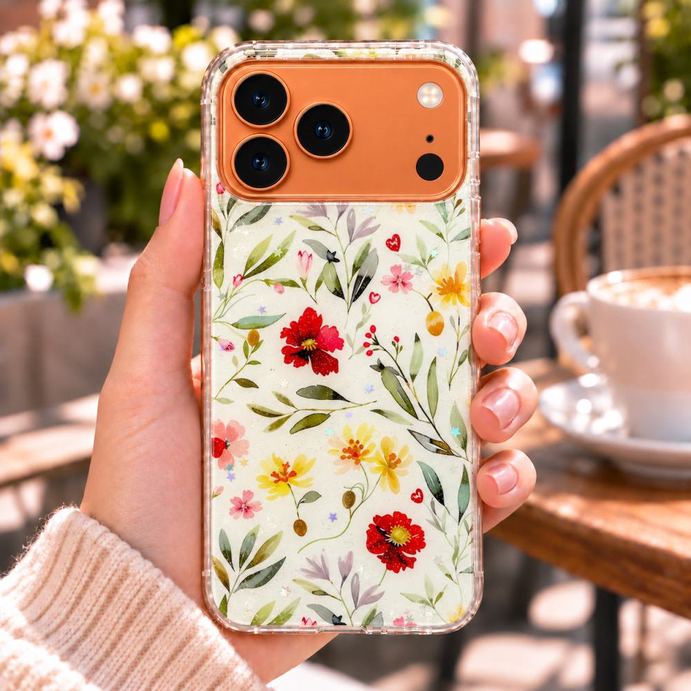 Husa pentru iPhone 17 Pro Max cu imprimeu floral, rezistenta la socuri si lovituri - ZetGSM [5]