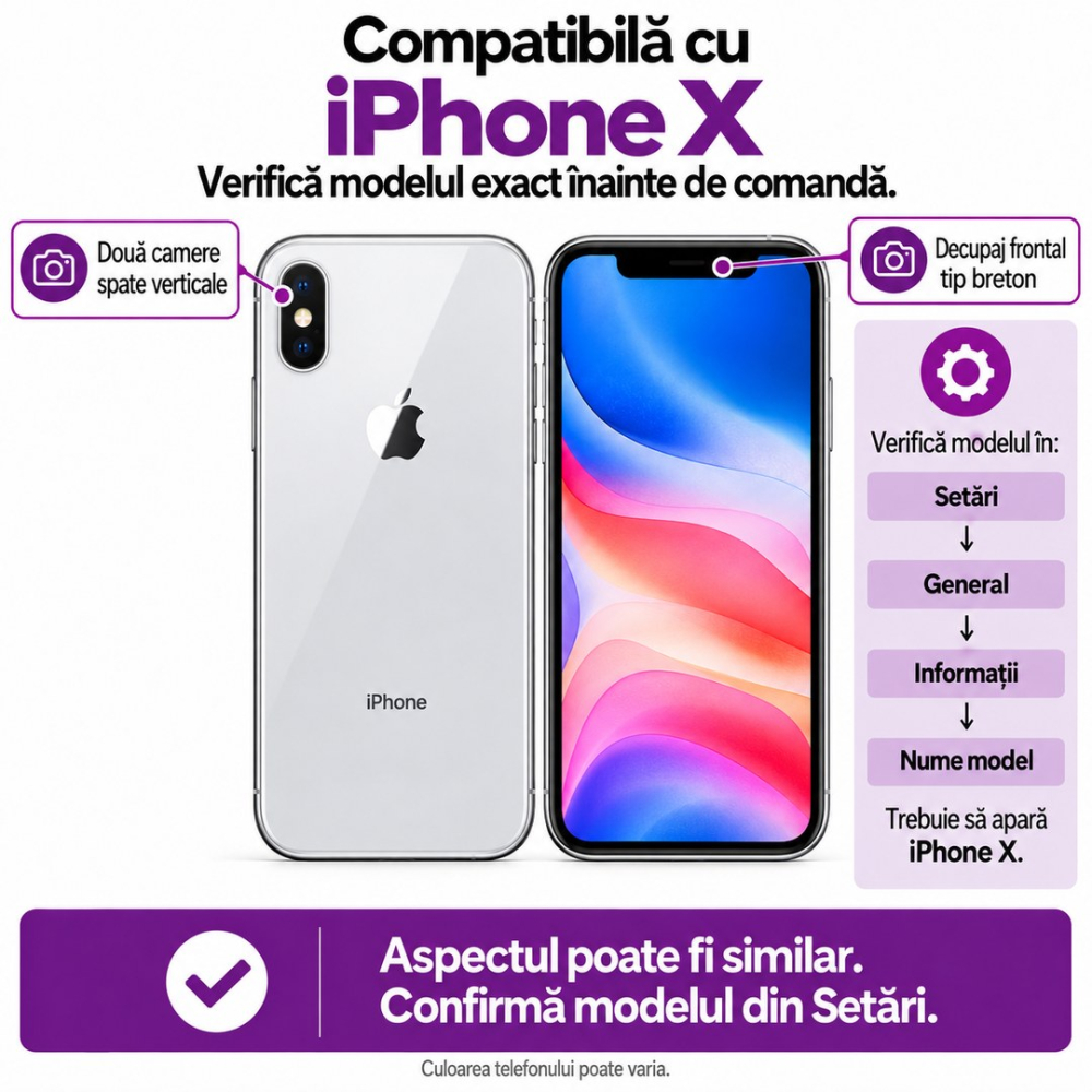 Husa Silicon Catifelat pentru iPhone X - Protecție Camere [2]