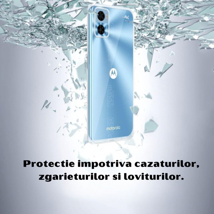 Husa pentru Motorola E22 din silicon - Transparenta [4]