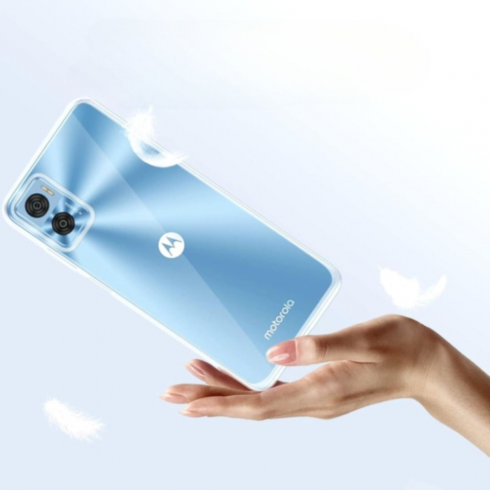 Husa pentru Motorola E22i din silicon - Transparenta [3]