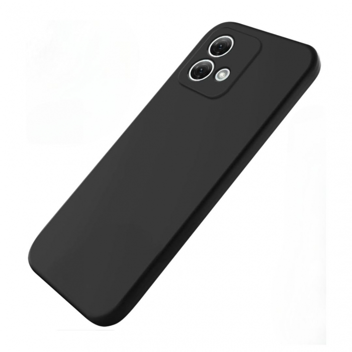 Husa pentru Motorola Moto G84 din sIlicon catifelat cu interior din microfibra si protectie la camere - Negru [7]