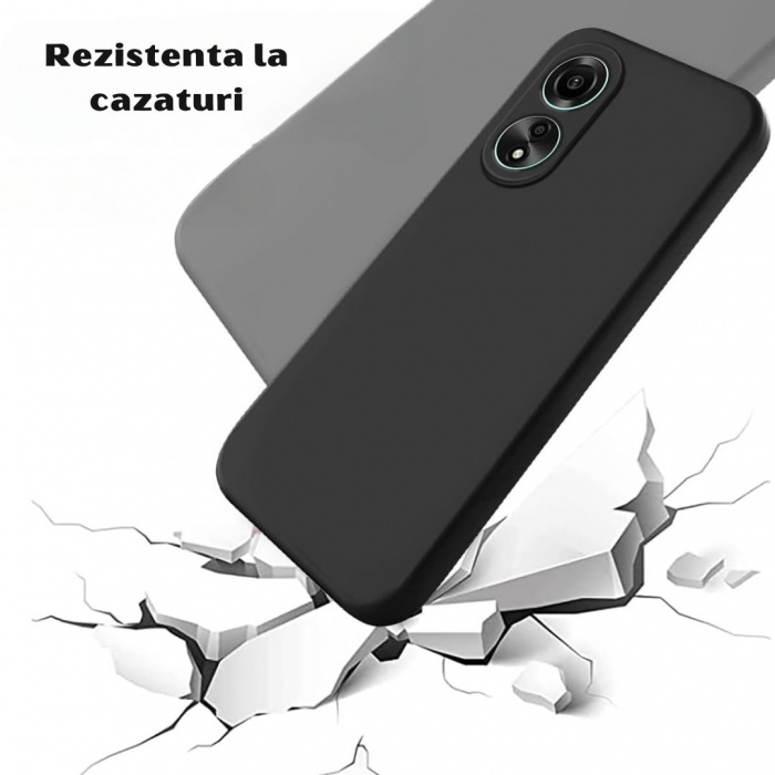 Husă Silicon Catifelat Oppo A58 4G cu Protecție Cameră [2]