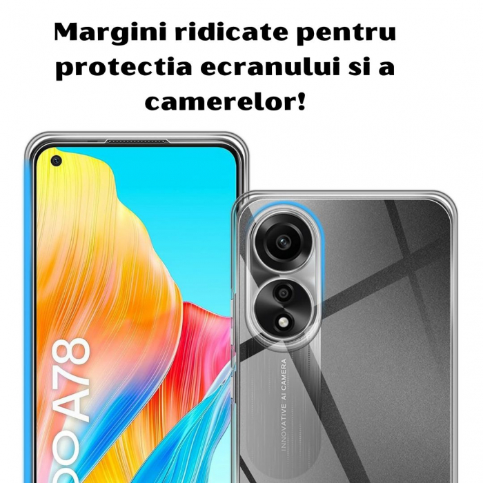 Husa Transparentă cu Protecție Camere pentru Oppo A78 4G [2]