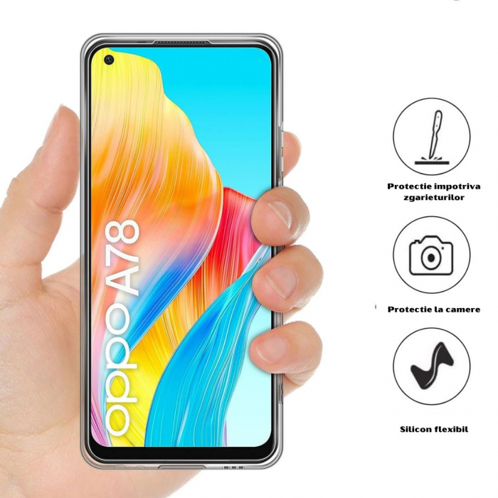 Husa Transparentă cu Protecție Camere pentru Oppo A78 4G [5]