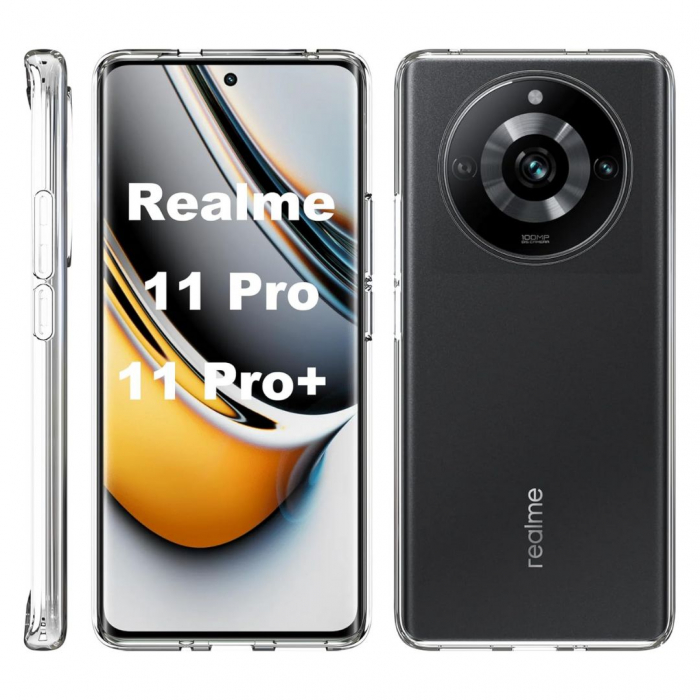 Husa pentru Realme 11 Pro Plus 5G din silicon - Transparenta [4]