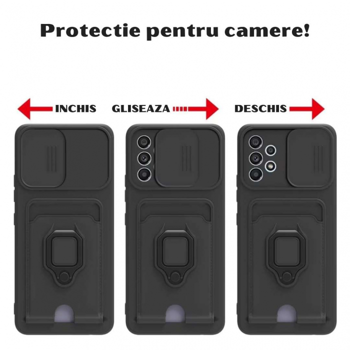 Husa Samsung A12 cu Protecție Camere, Șnur, Inel și Slot Card [2]