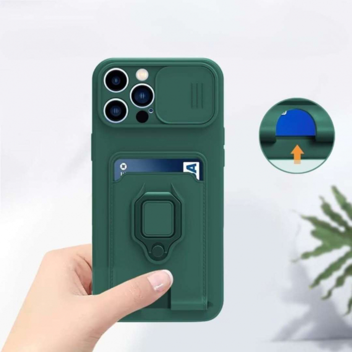 Husa Samsung A54 cu Protecție Camere, Șnur, Inel și Slot Card [4]