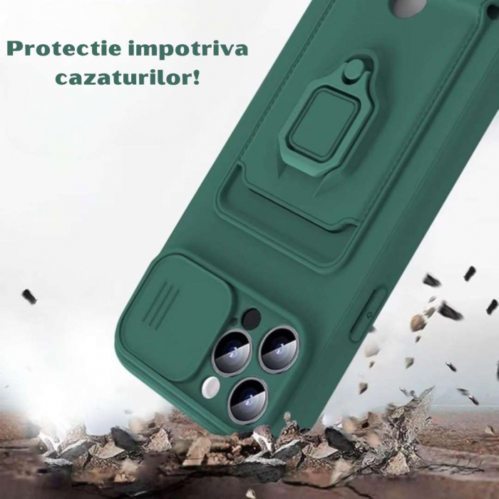 Husa Samsung A54 cu Protecție Camere, Șnur, Inel și Slot Card [3]