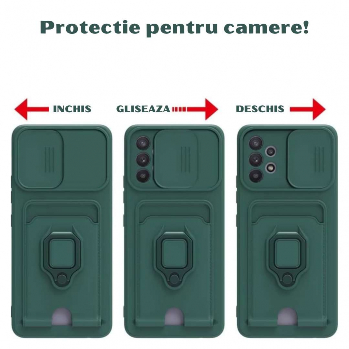 Husa Samsung A54 cu Protecție Camere, Șnur, Inel și Slot Card [2]
