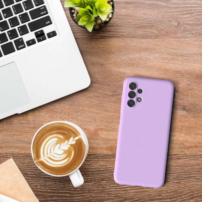 Husă Silicon Catifelat Samsung Galaxy A13 4G cu Protecție Cameră [5]