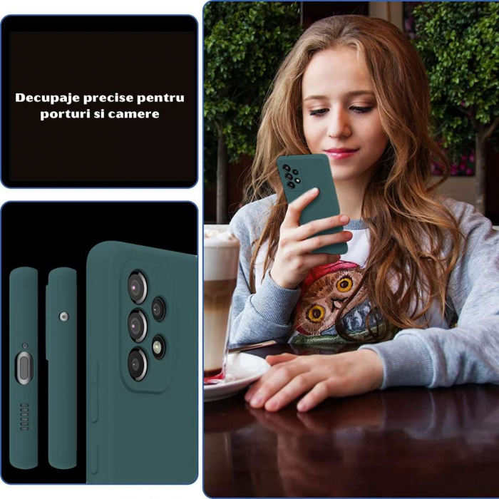 Husă Silicon Catifelat Samsung Galaxy A13 4G cu Protecție Cameră [2]