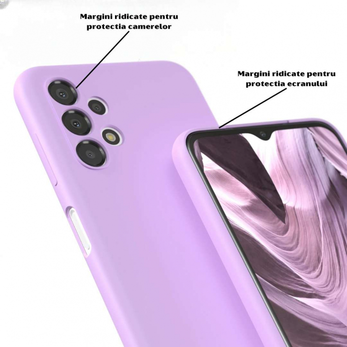 Husă Silicon Catifelat Samsung Galaxy A13 4G cu Protecție Cameră [2]