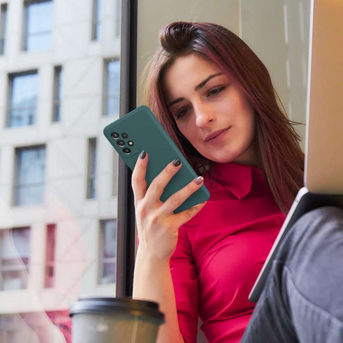 Husă Silicon Catifelat Samsung Galaxy A13 4G cu Protecție Cameră [4]