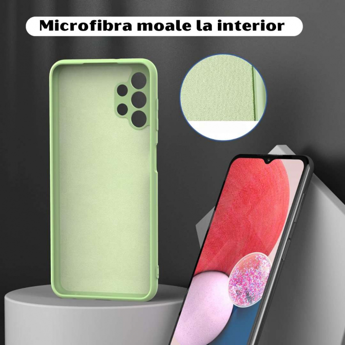 Husă Silicon Catifelat Samsung Galaxy A13 4G cu Protecție Cameră [3]