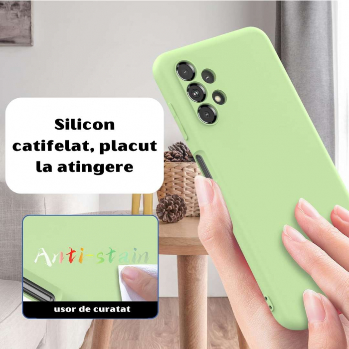 Husă Silicon Catifelat Samsung Galaxy A13 4G cu Protecție Cameră [4]