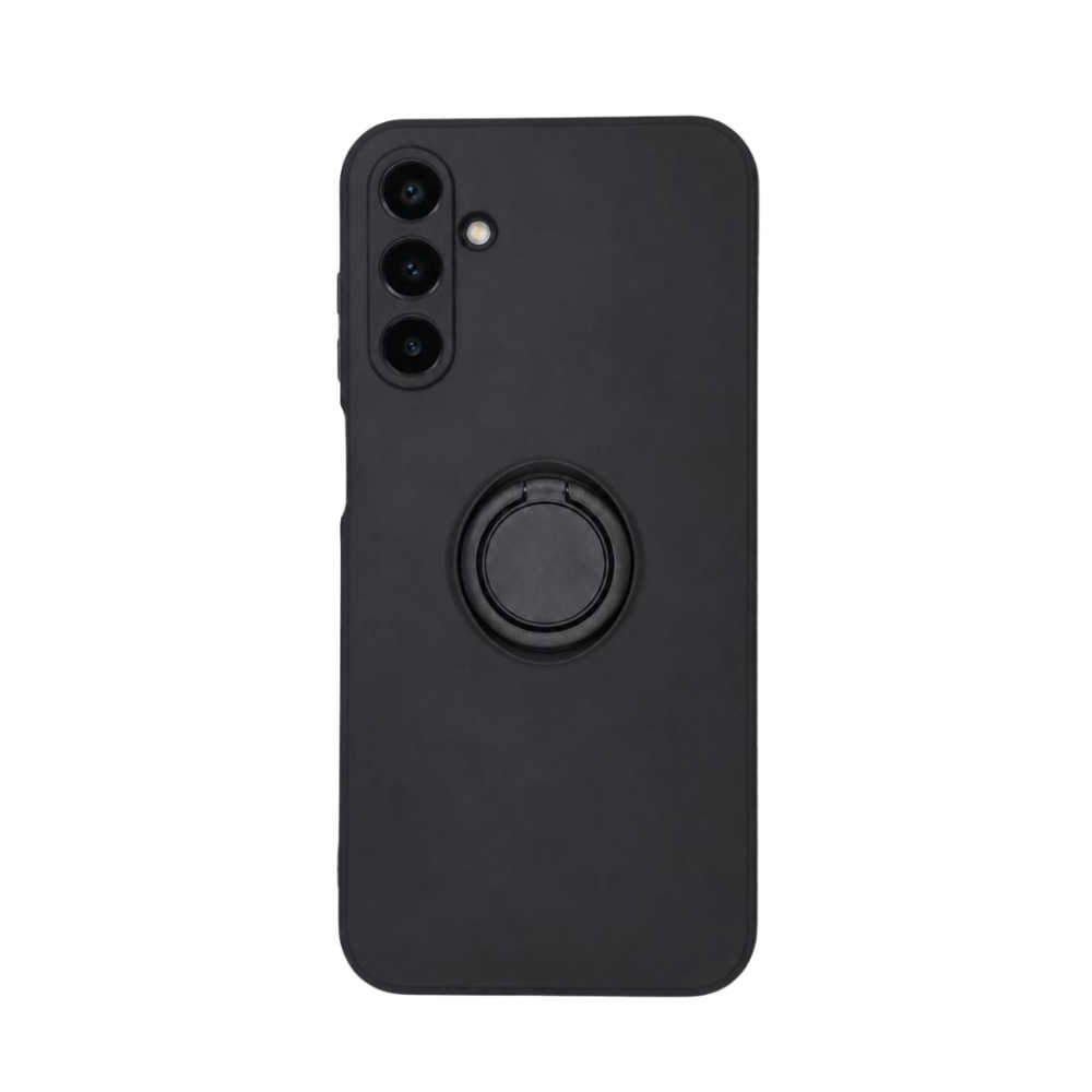 Husa pentru Samsung Galaxy A15 din silicon, cu inel de prindere, protectie la camere si interior cu microfibra - Negru [6]
