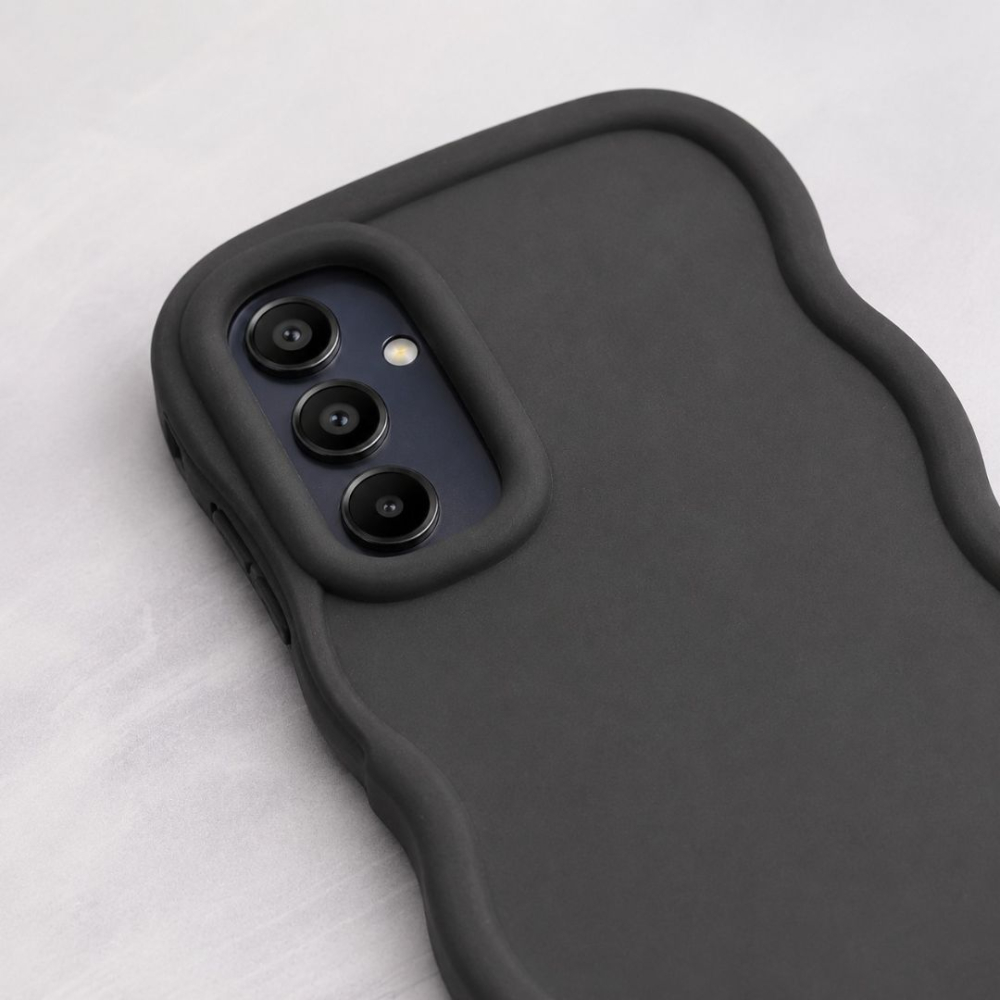 Husa pentru Samsung Galaxy A15, protectie Anti-Soc si design ondulat Candy - Negru [2]