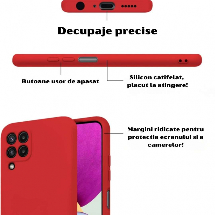 Husa Silicon Catifelat Samsung Galaxy A22 4G cu Protecție Cameră [3]