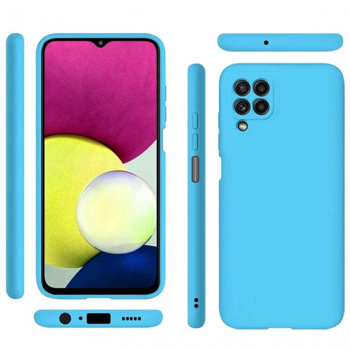 Husa Silicon Catifelat Samsung Galaxy A22 4G cu Protecție Cameră [6]