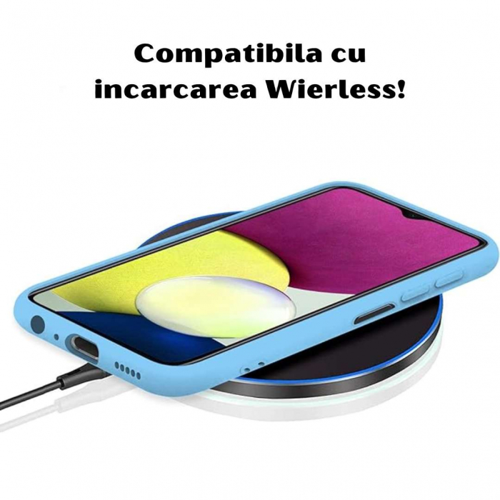 Husa Silicon Catifelat Samsung Galaxy A22 4G cu Protecție Cameră [5]