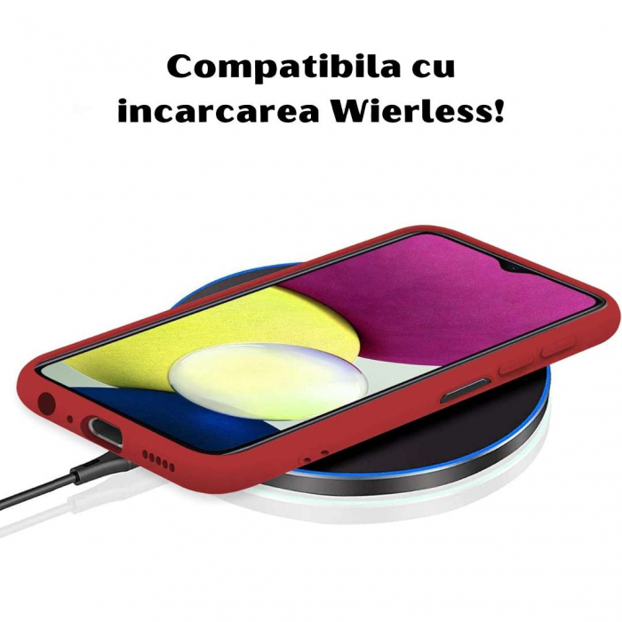 Husa Silicon Catifelat Samsung Galaxy A22 4G cu Protecție Cameră [5]