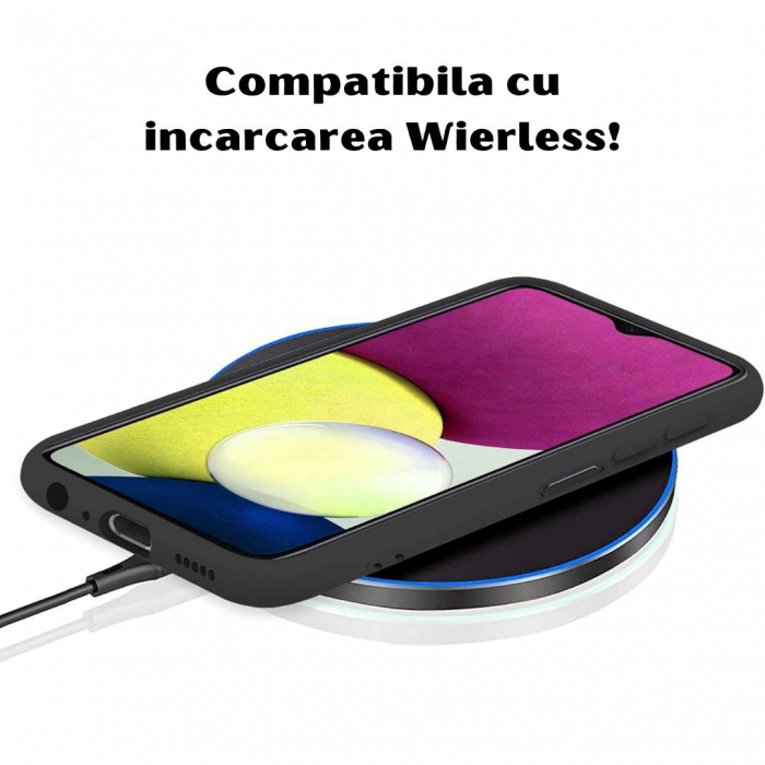 Husa Silicon Catifelat Samsung Galaxy A22 4G cu Protecție Cameră [5]