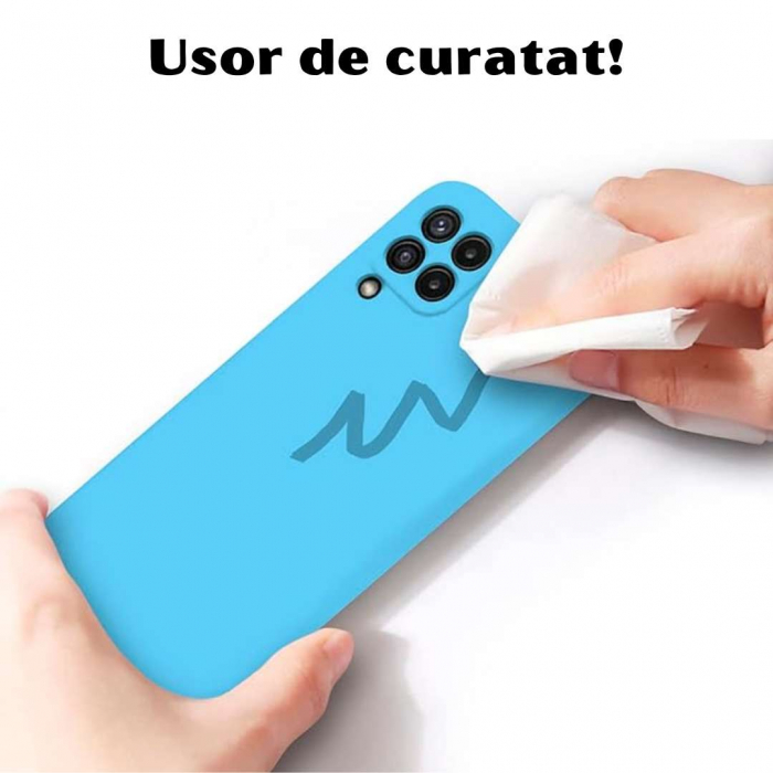 Husa Silicon Catifelat Samsung Galaxy A22 4G cu Protecție Cameră [4]