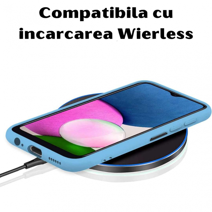 Husa Silicon Catifelat Samsung Galaxy A22 5G cu Protecție Cameră [5]