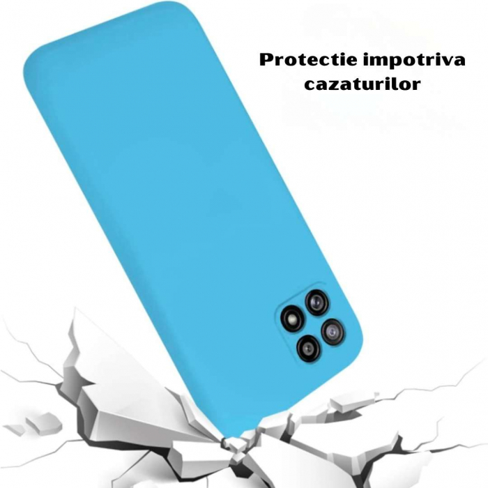Husa Silicon Catifelat Samsung Galaxy A22 5G cu Protecție Cameră [2]