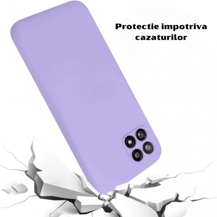 Husa Silicon Catifelat Samsung Galaxy A22 5G cu Protecție Cameră [2]