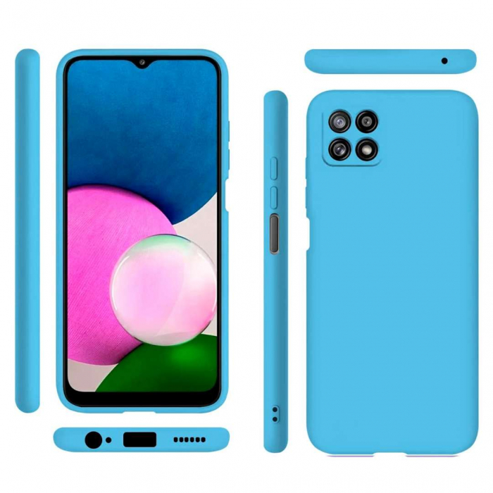 Husa Silicon Catifelat Samsung Galaxy A22 5G cu Protecție Cameră [6]