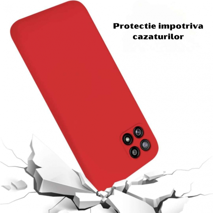 Husa Silicon Catifelat Samsung Galaxy A22 5G cu Protecție Cameră [2]
