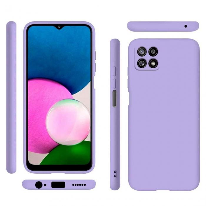 Husa Silicon Catifelat Samsung Galaxy A22 5G cu Protecție Cameră [6]