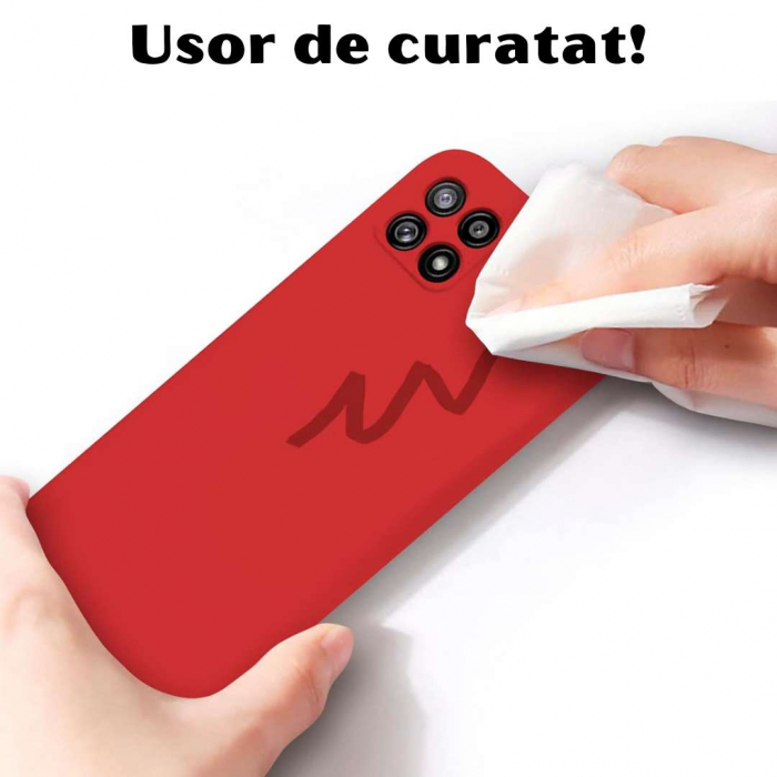 Husa Silicon Catifelat Samsung Galaxy A22 5G cu Protecție Cameră [4]