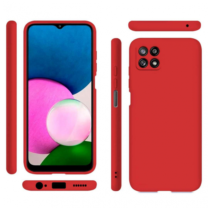 Husa Silicon Catifelat Samsung Galaxy A22 5G cu Protecție Cameră [6]